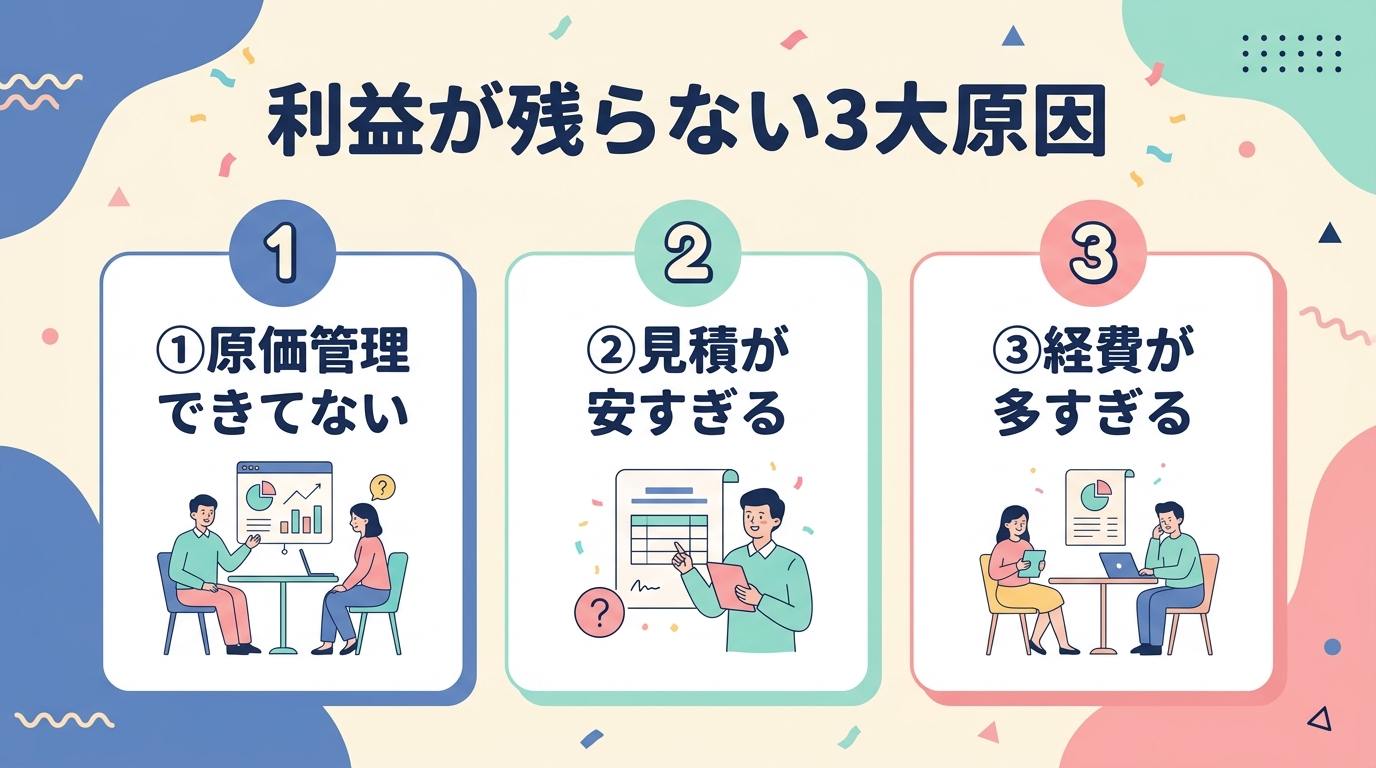 利益が残らない3大原因