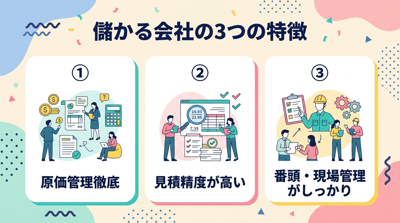 儲かる会社の3つの特徴