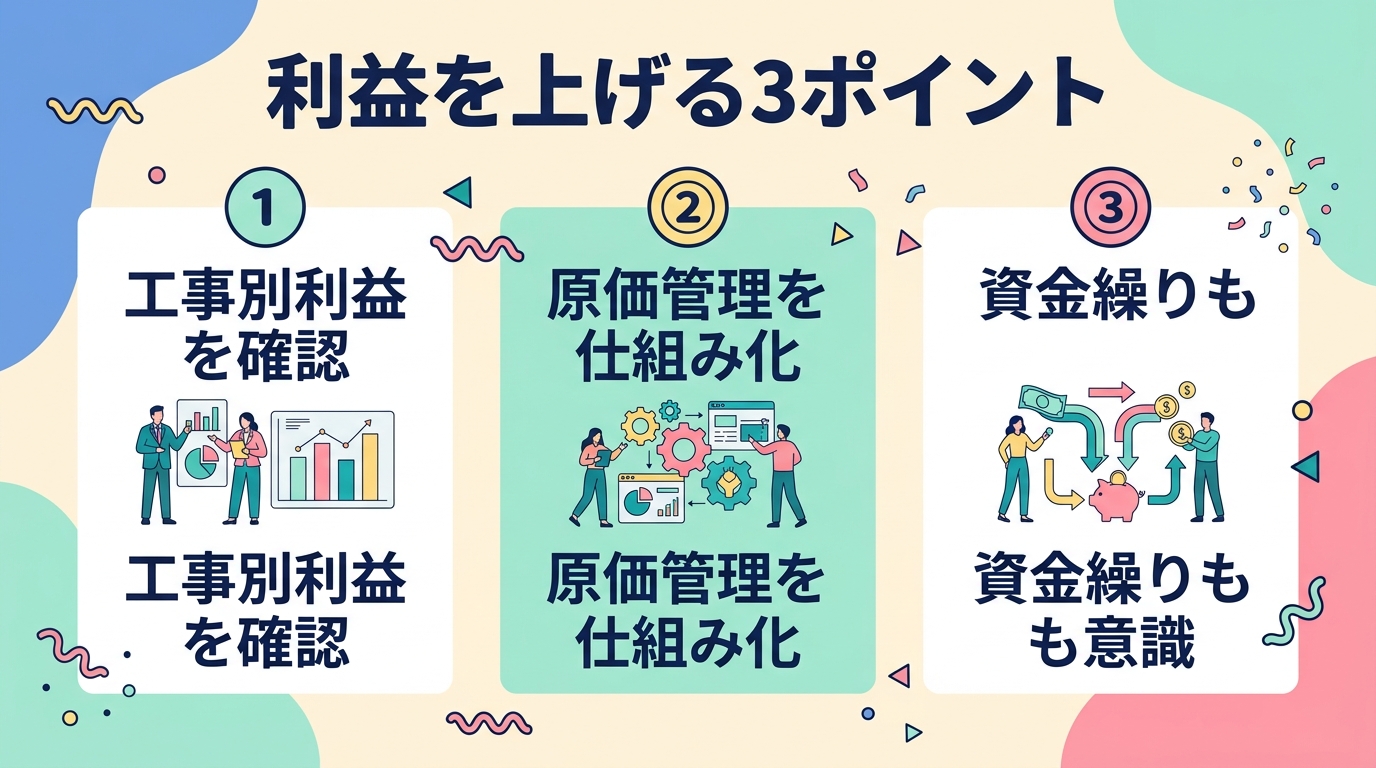 利益を上げる3ポイント