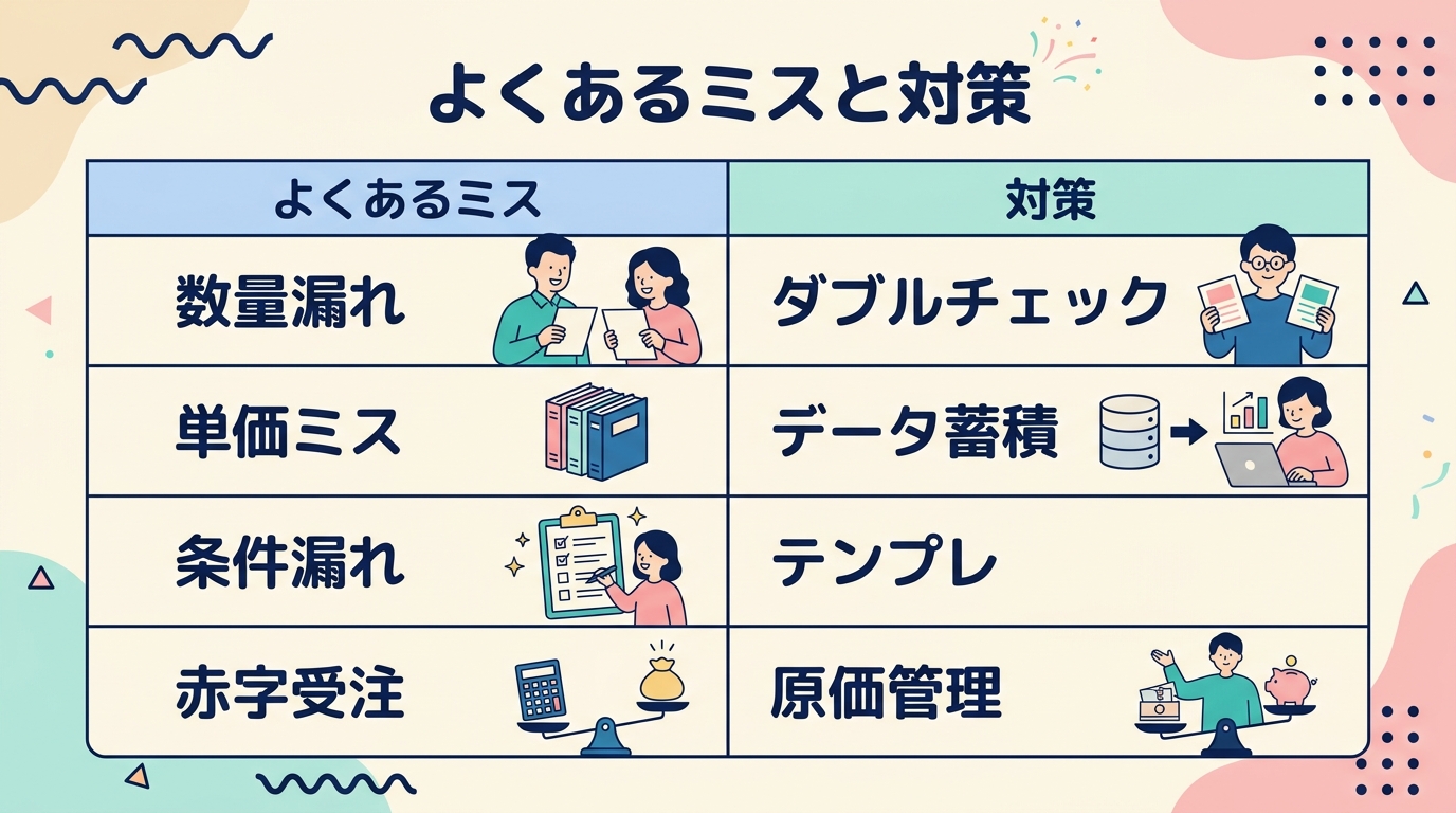 よくあるミスと対策