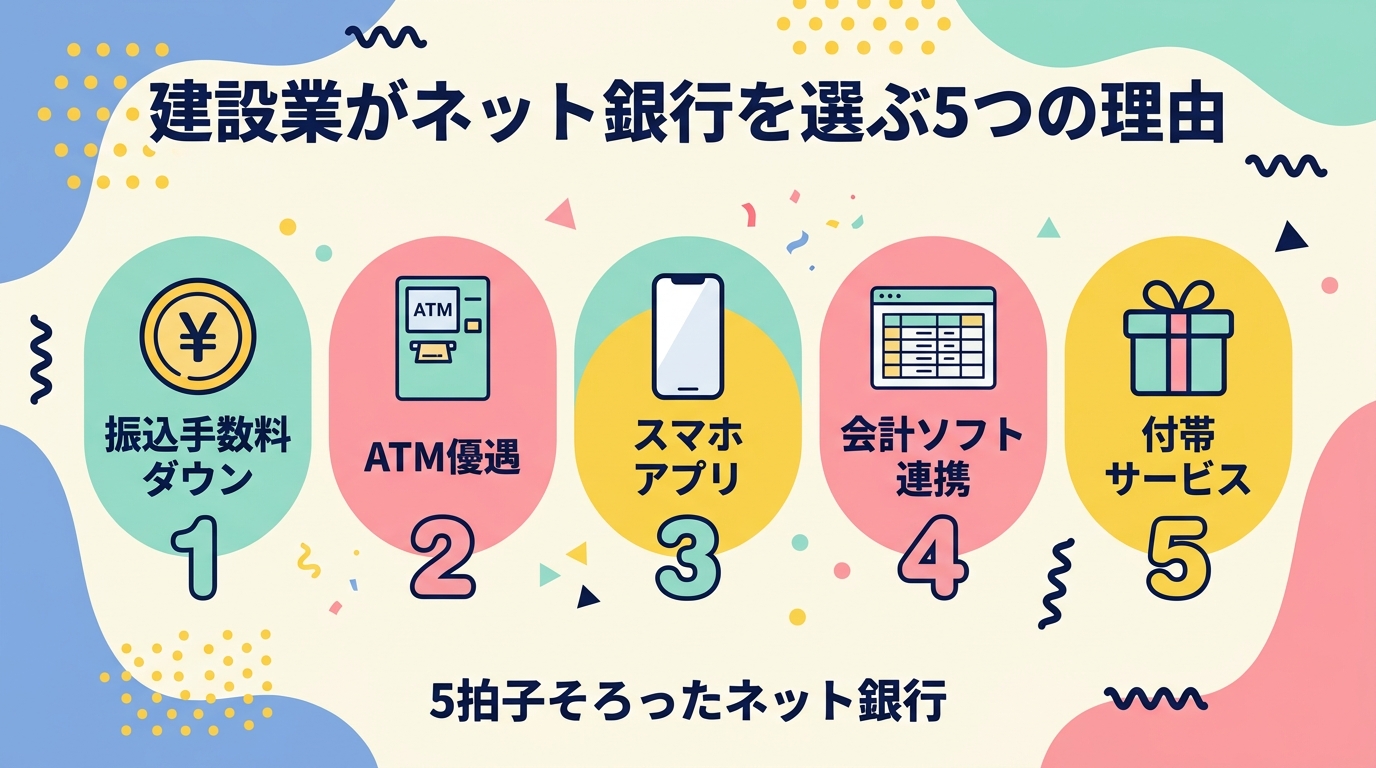 建設業がネット銀行を選ぶ5つの理由