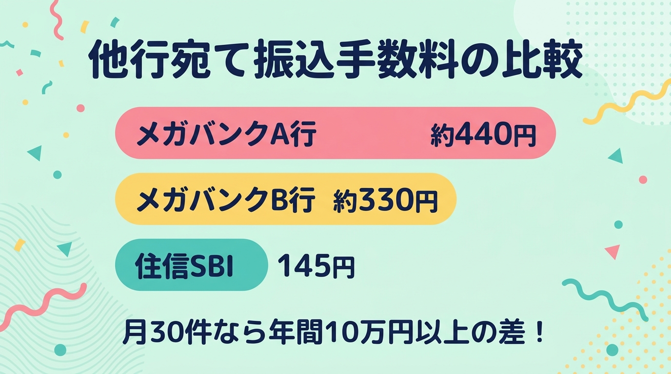他行宛て振込手数料の比較