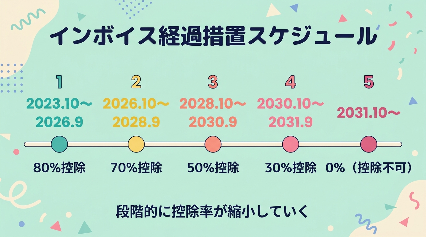 インボイス経過措置スケジュール