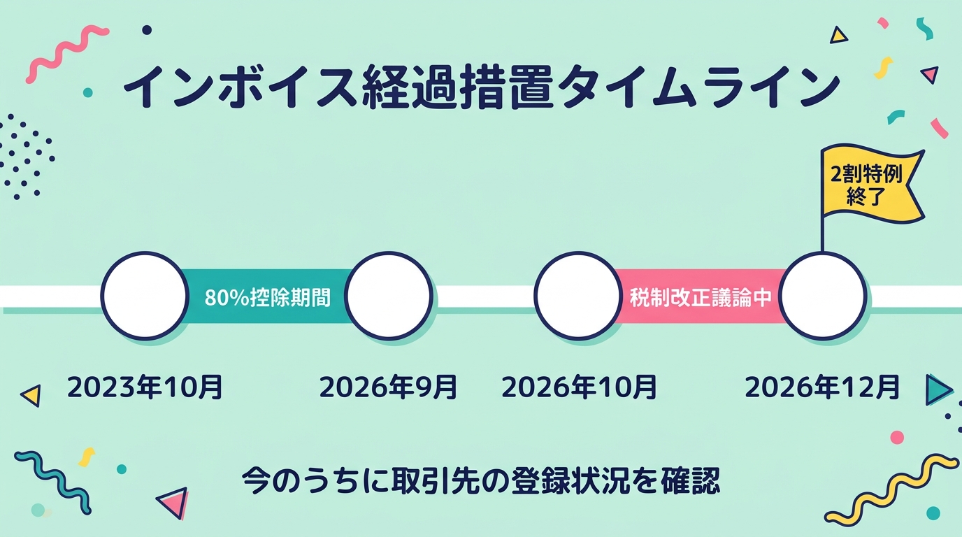 インボイス経過措置タイムライン