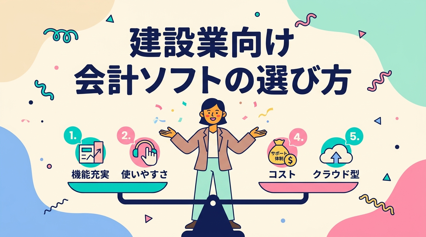 建設業向け会計ソフトの選び方