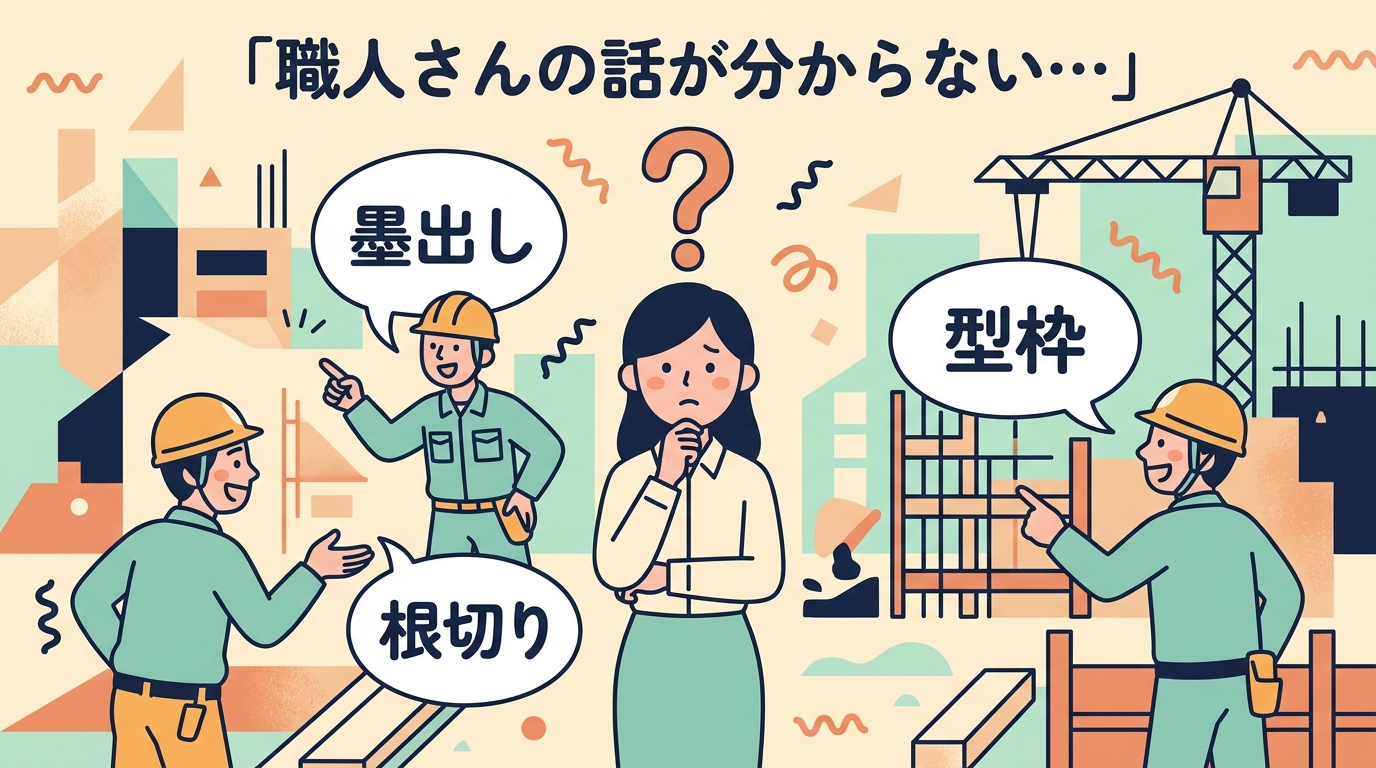 職人さんたちの話が分からない事務担当