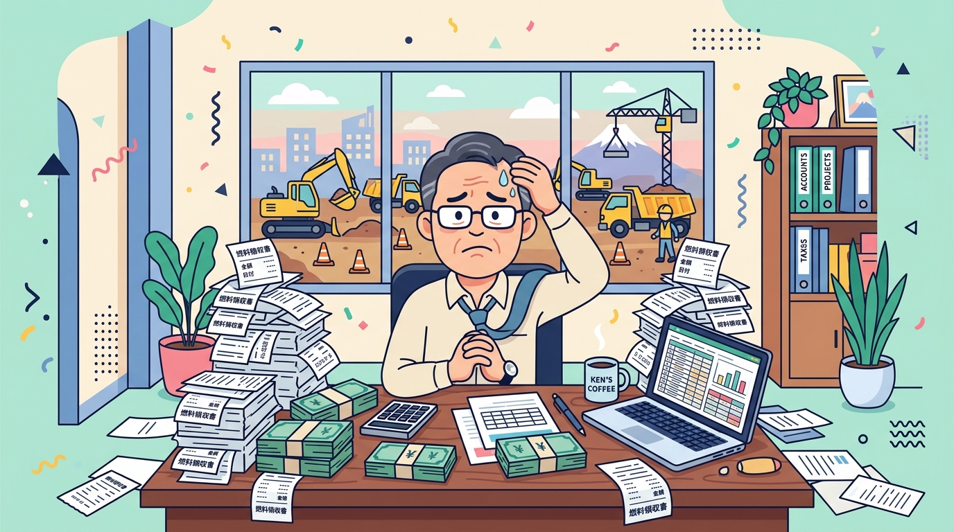 建設会社の燃料費管理の悩み