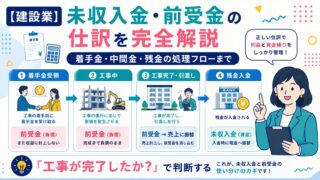 【建設業】未収入金・前受金の仕訳を完全解説｜着手金・中間金・残金の処理フローまで