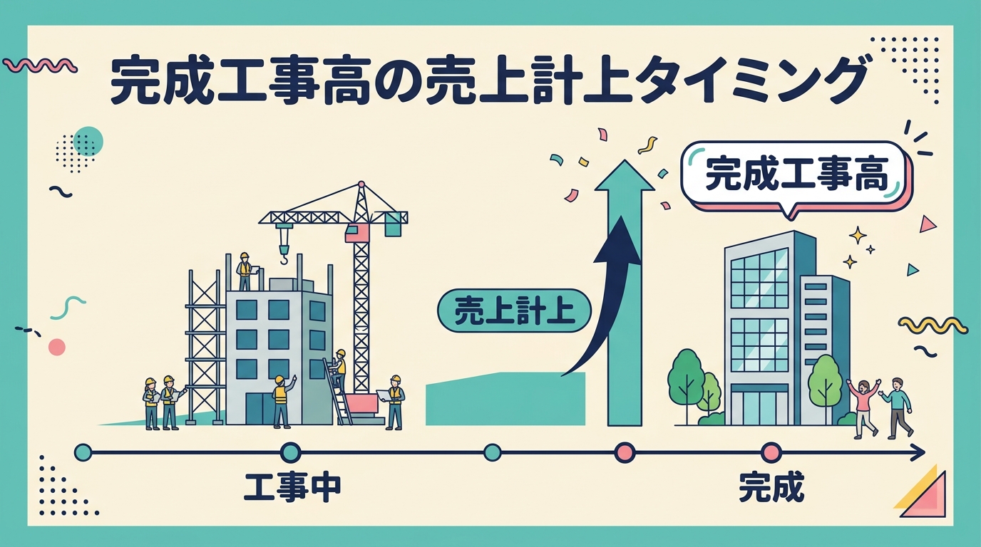 【建設業経理】完成工事高の売上計上タイミング｜工事完成基準vs進行基準