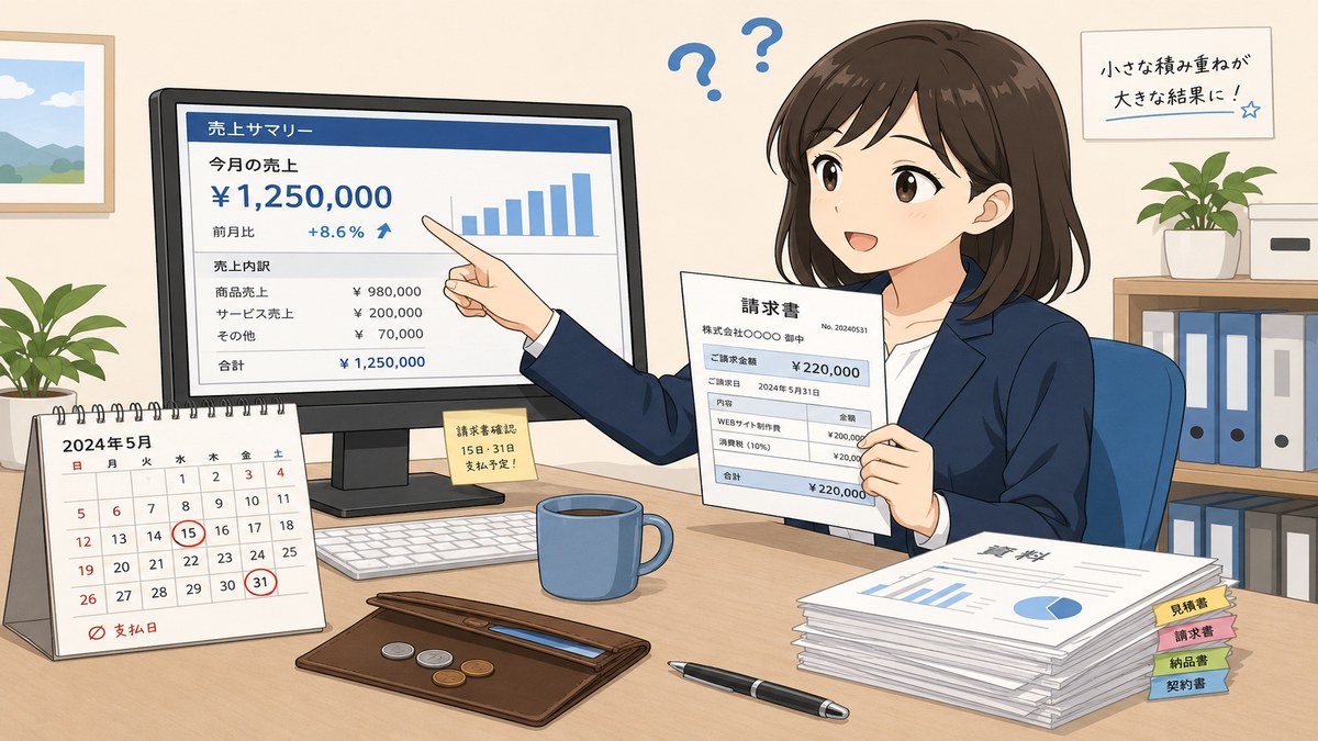 資金繰りが苦しくなる3つの原因のイラスト