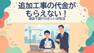 アイキャッチ：追加工事の代金がもらえない！建設下請けの正しい対処法
