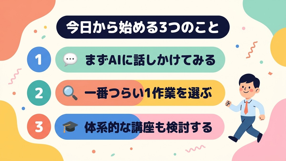 今日から始める3つのことの図解