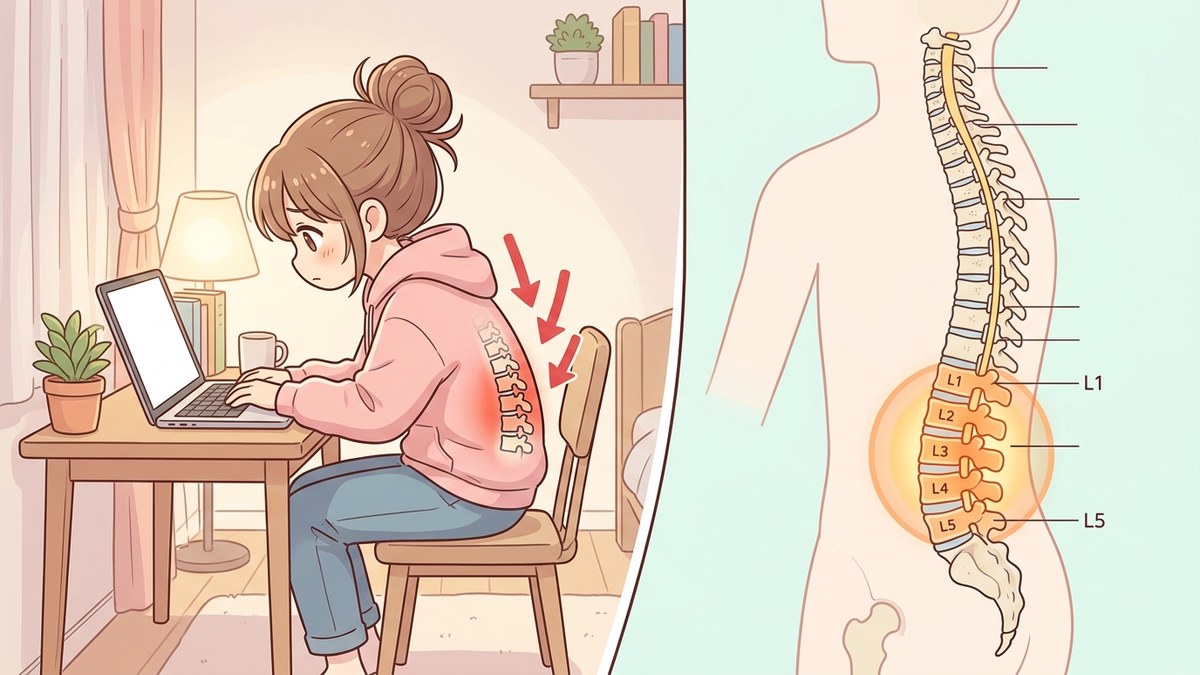 腰痛の3つの原因(姿勢・筋力・血行)の解説