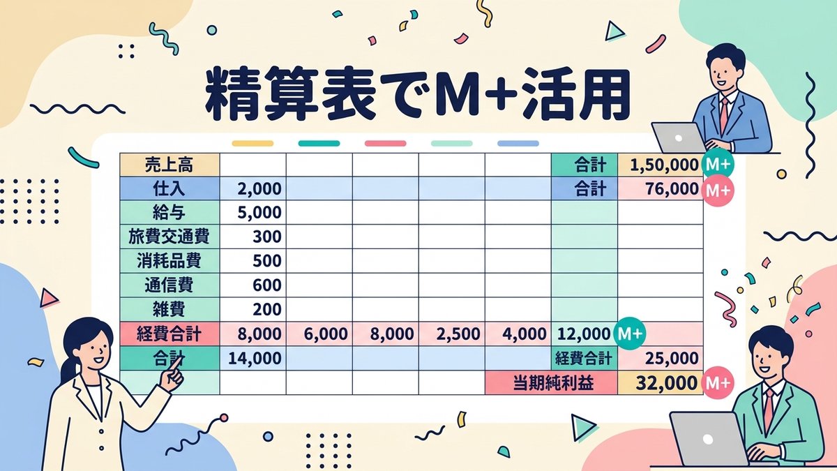 精算表でM+活用