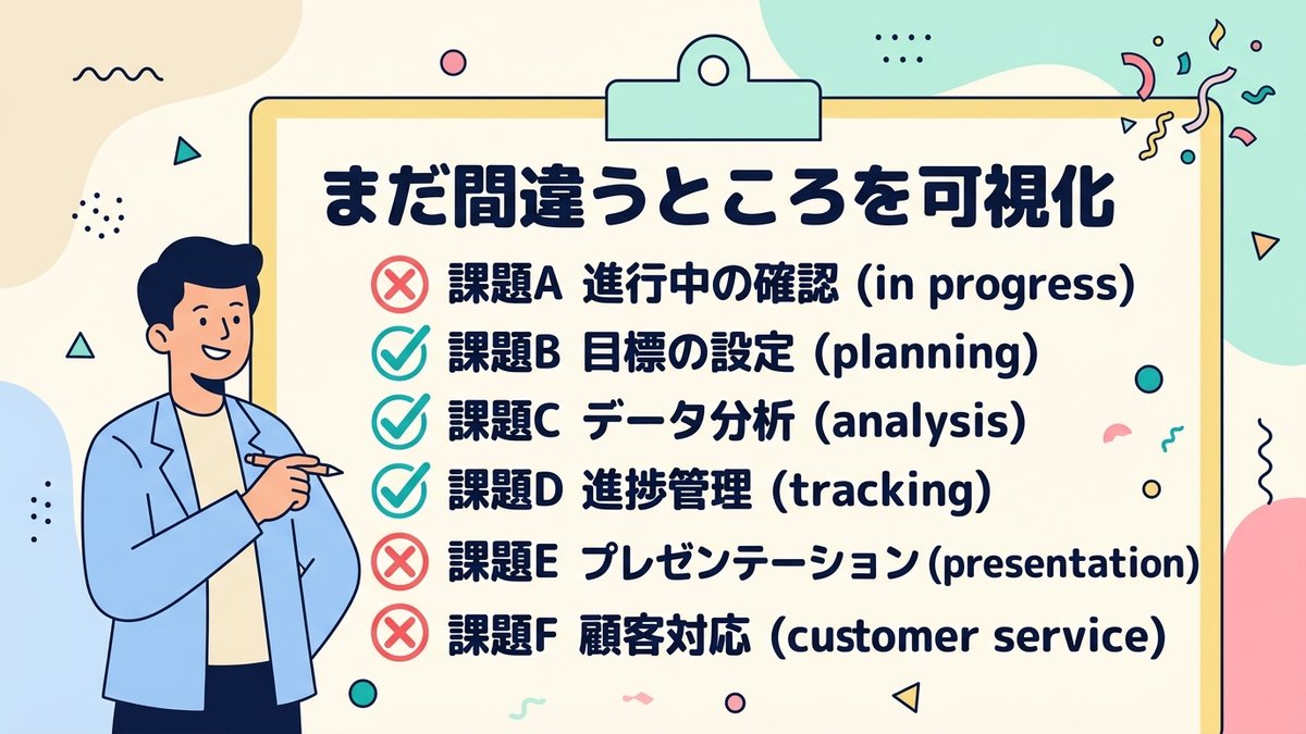 まだ間違うところ