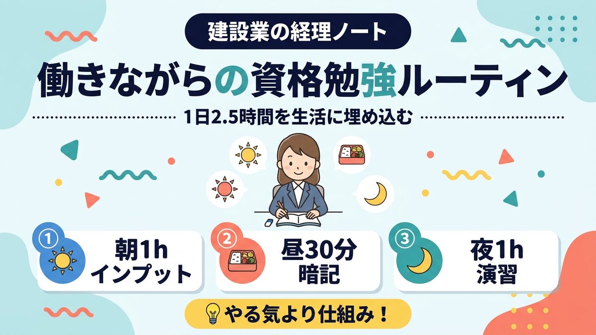 働きながらの資格勉強ルーティン 1日2.5時間を生活に埋め込む