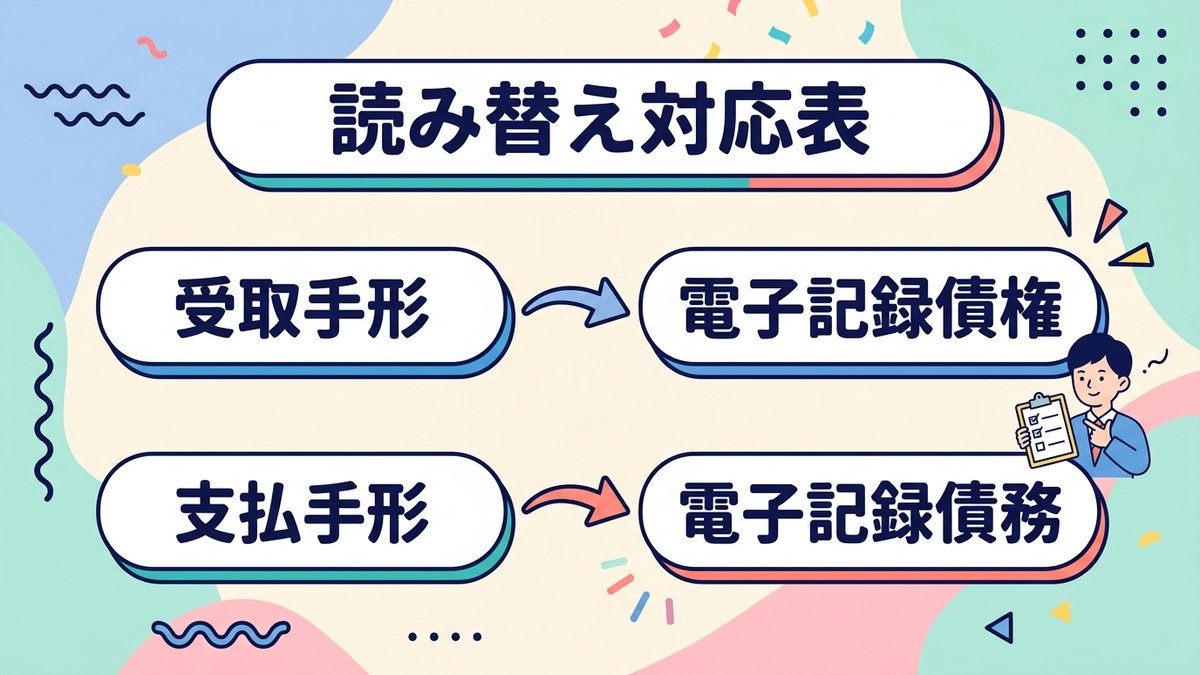 電子記録債権の仕訳は手形の読み替え 受取手形から電子記録債権 支払手形から電子記録債務