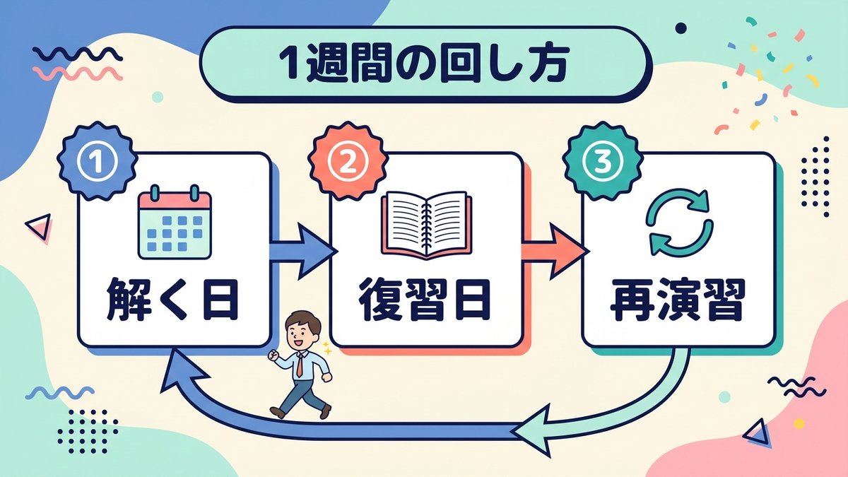 過去問の1週間の回し方 解く日 復習日 再演習