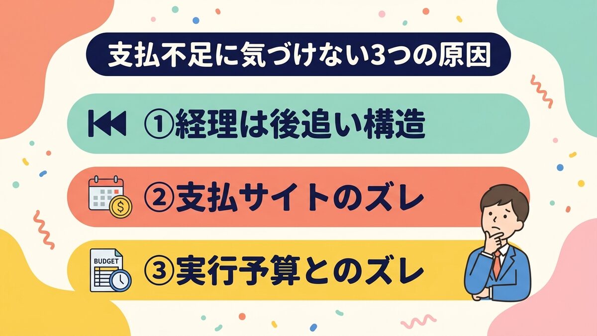支払不足に気づけない3つの原因