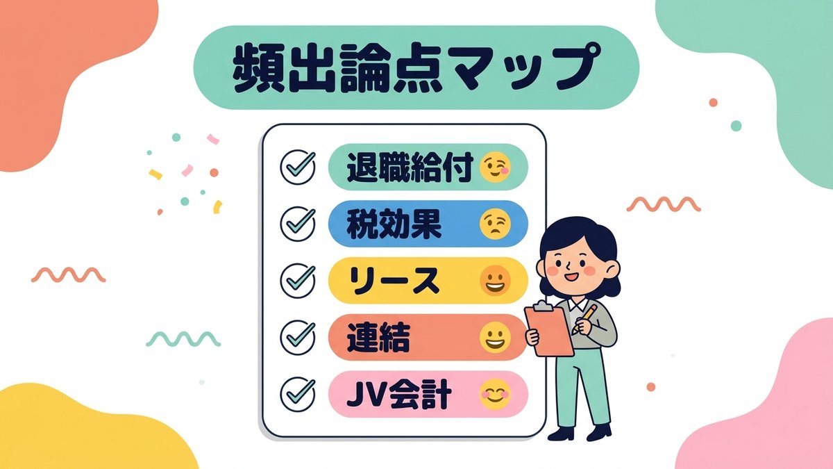 頻出論点マップ 退職給付・税効果・リース・連結・JV会計