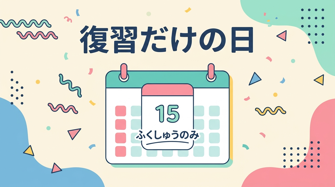 3日前は復習だけの日にする