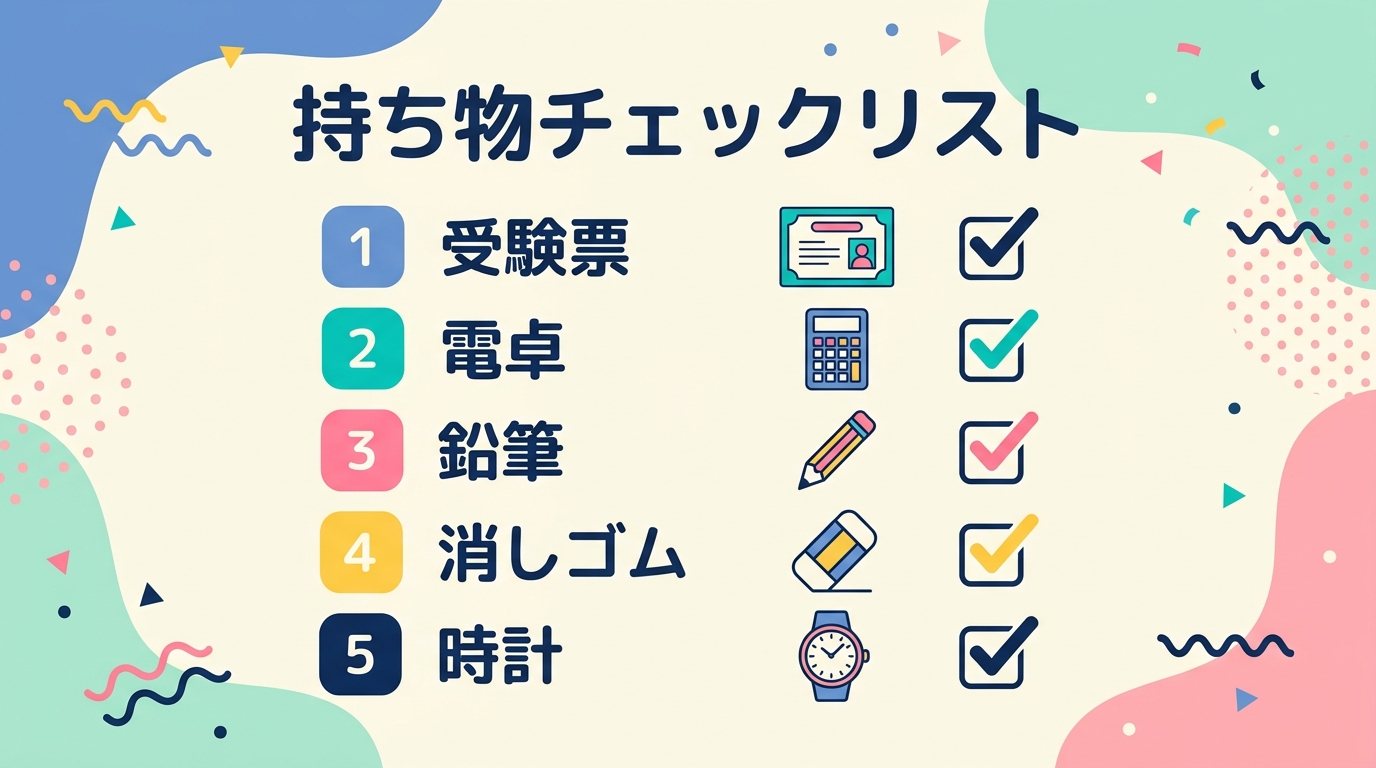 持ち物チェックリスト