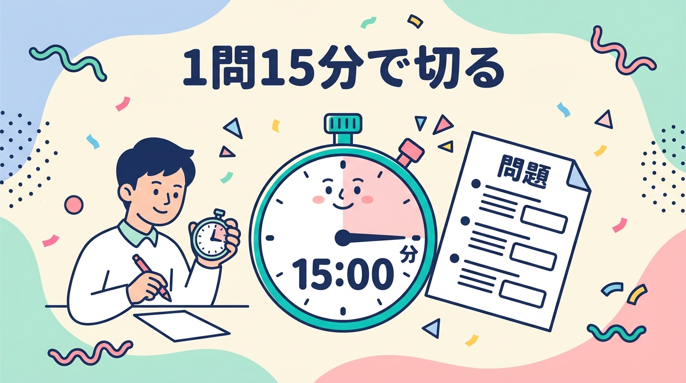 解き直しは1問15分で切る