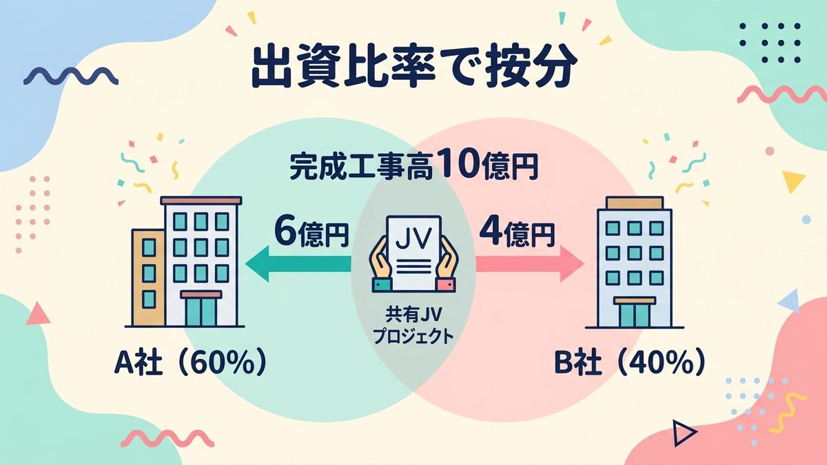 JV出資比率で按分