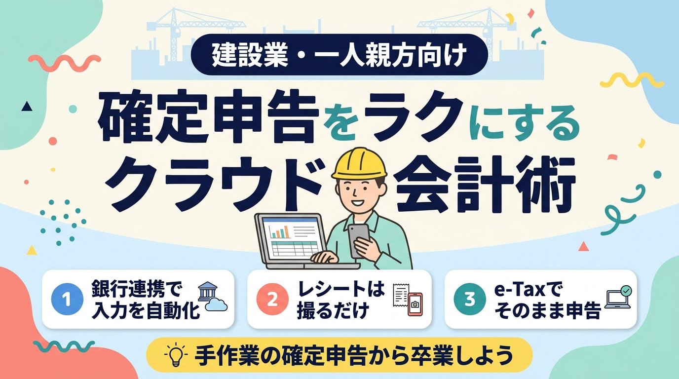 クラウド会計で確定申告をラクにする方法（建設業・一人親方向け）