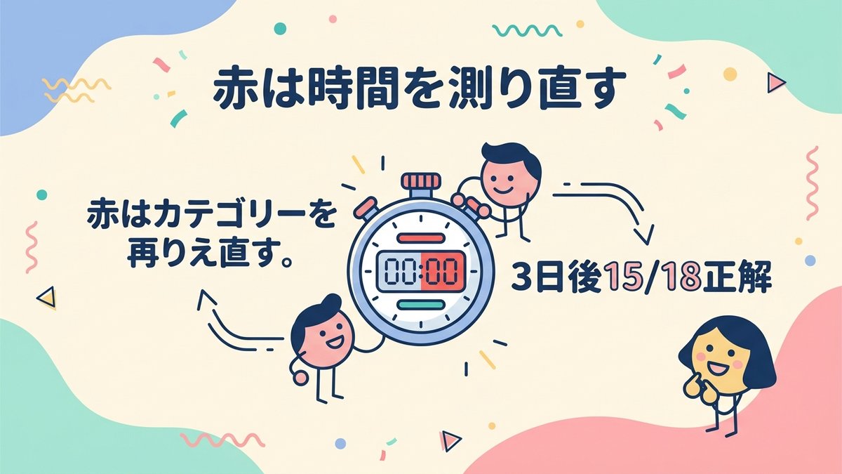 3日後再テスト