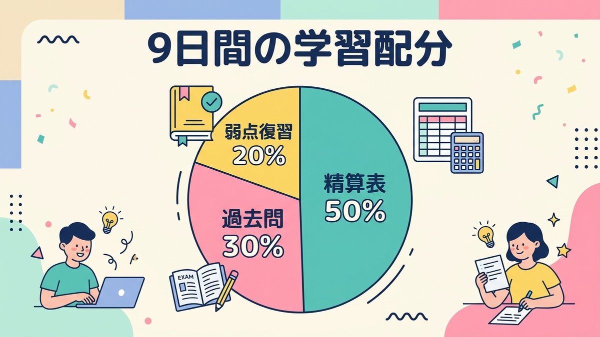 精算表と過去問配分