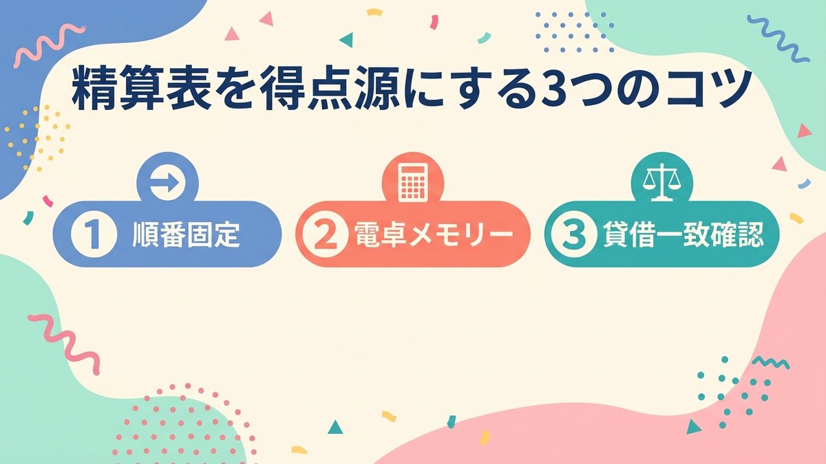 精算表3つのコツ