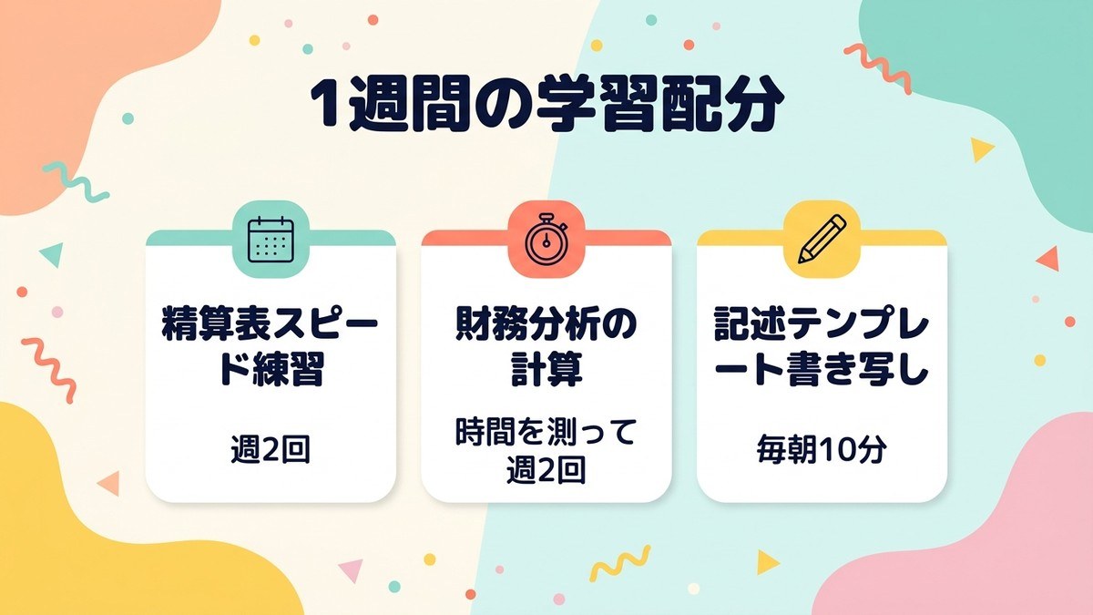 1週間の学習配分