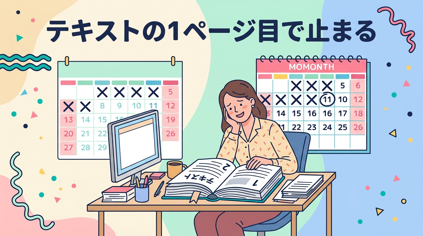 テキストの1ページ目から始めると勉強が進まない理由