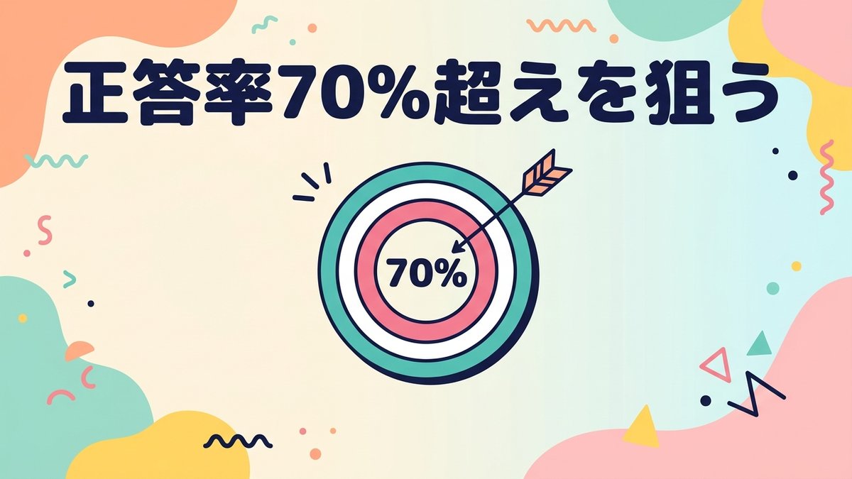 正答率70%超えを狙う