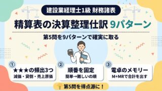 精算表の決算整理仕訳9パターン