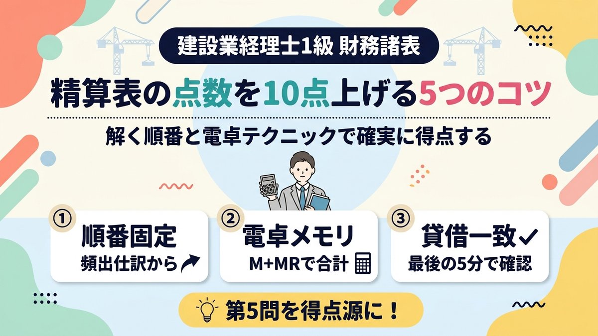 精算表の点数を10点上げる5つのコツ
