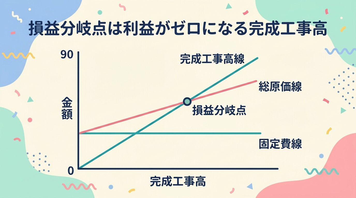 損益分岐点の完成工事高