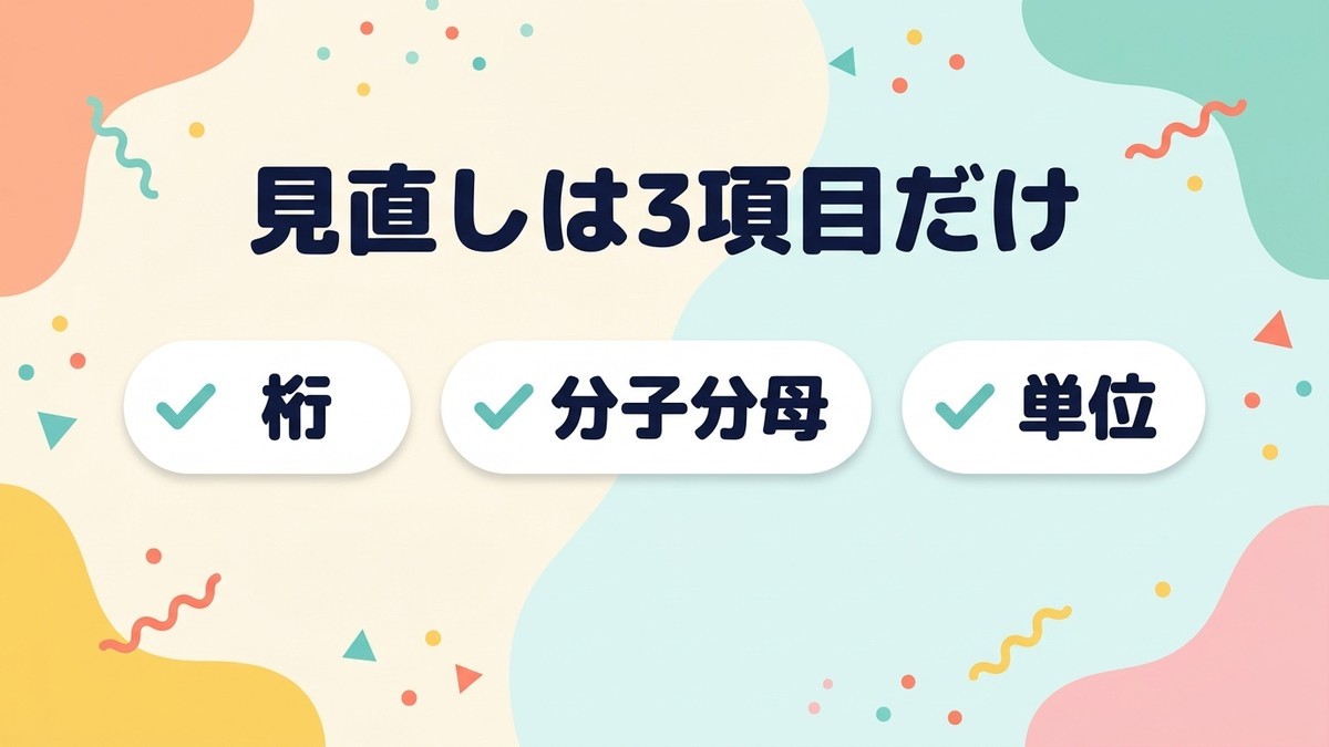 3項目チェック