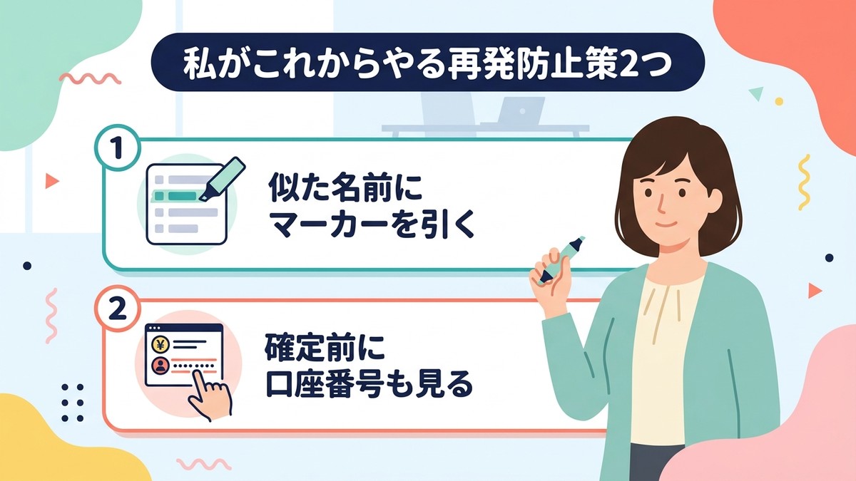 私がこれからやる再発防止策2つ