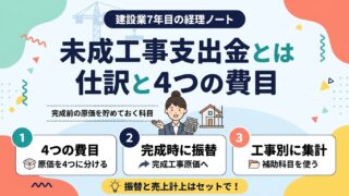 未成工事支出金とは｜仕訳と4つの費目