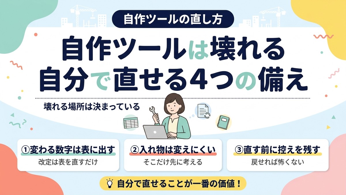自作ツールを自分で直せる4つの備え