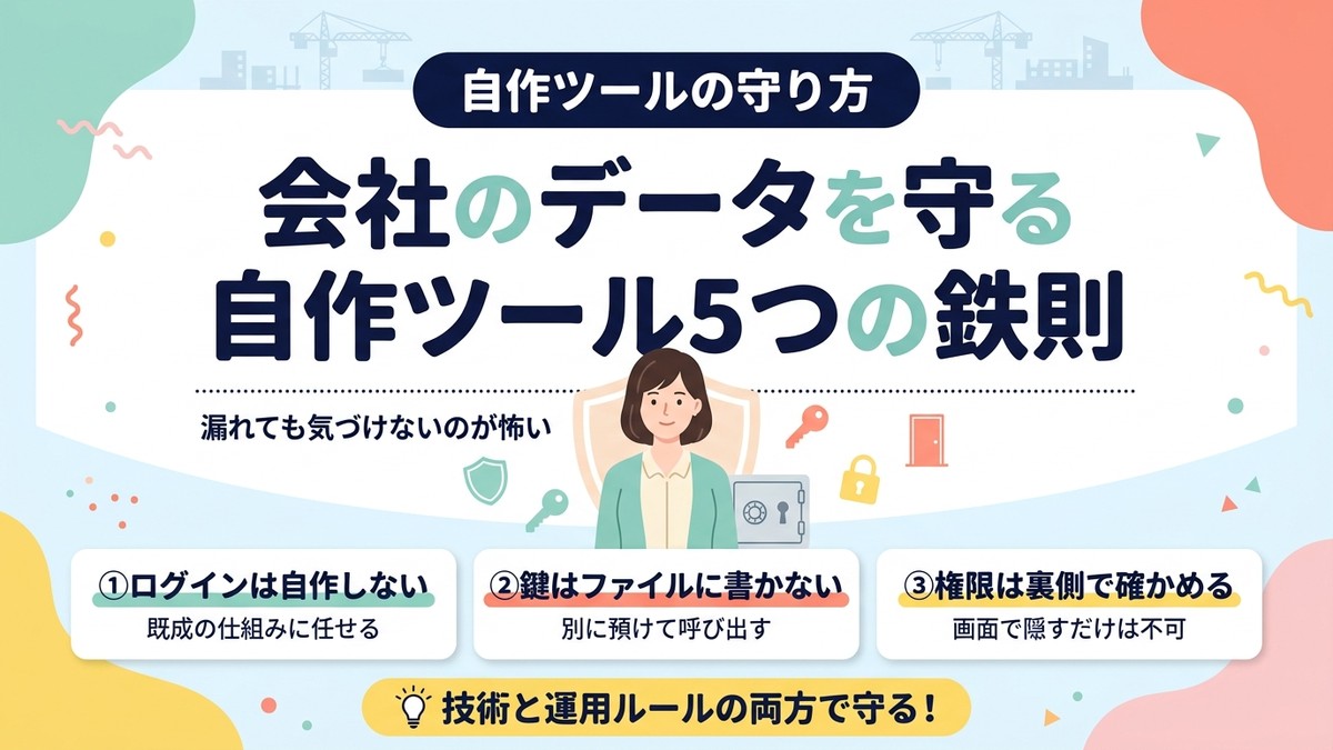 自作ツールで会社のデータを守る5つの鉄則