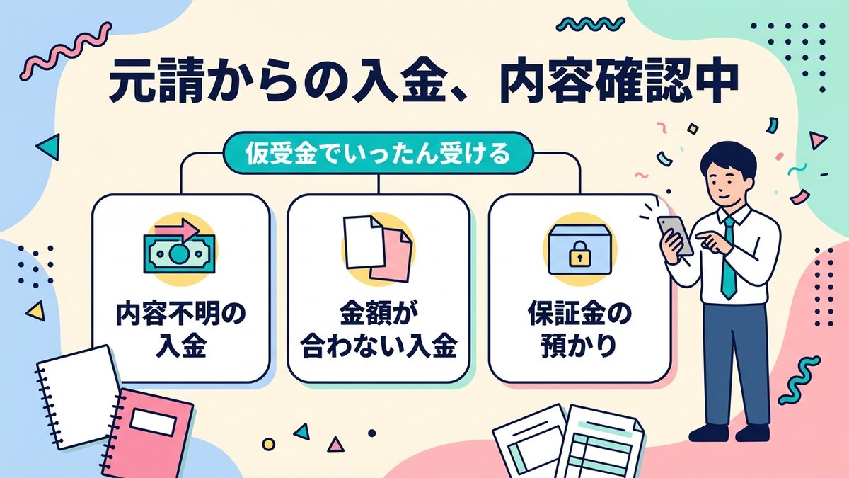 仮受金の仕訳｜元請からの入金でよくある3つの例