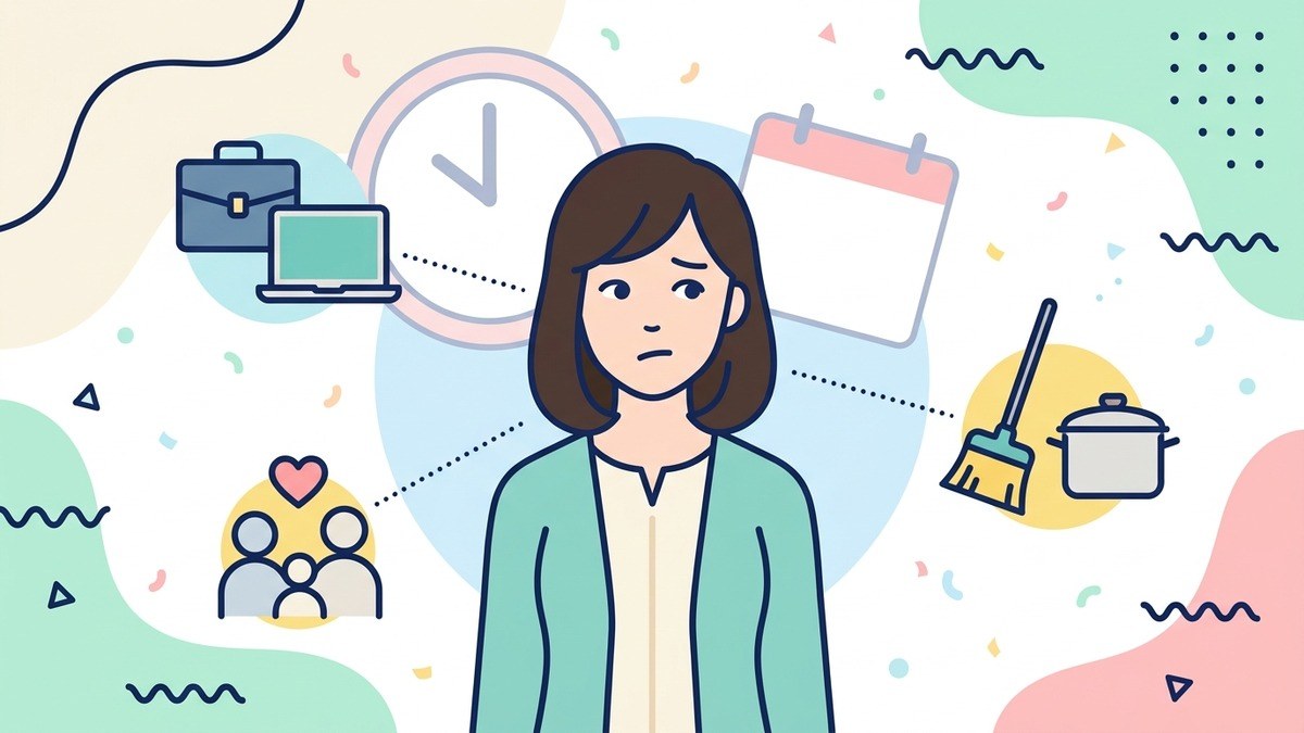 仕事・家事・家族に時間を取られて勉強時間が確保できず困っている女性