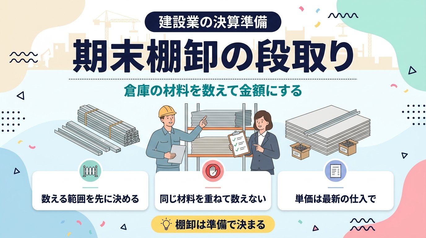 建設業の期末棚卸の段取り