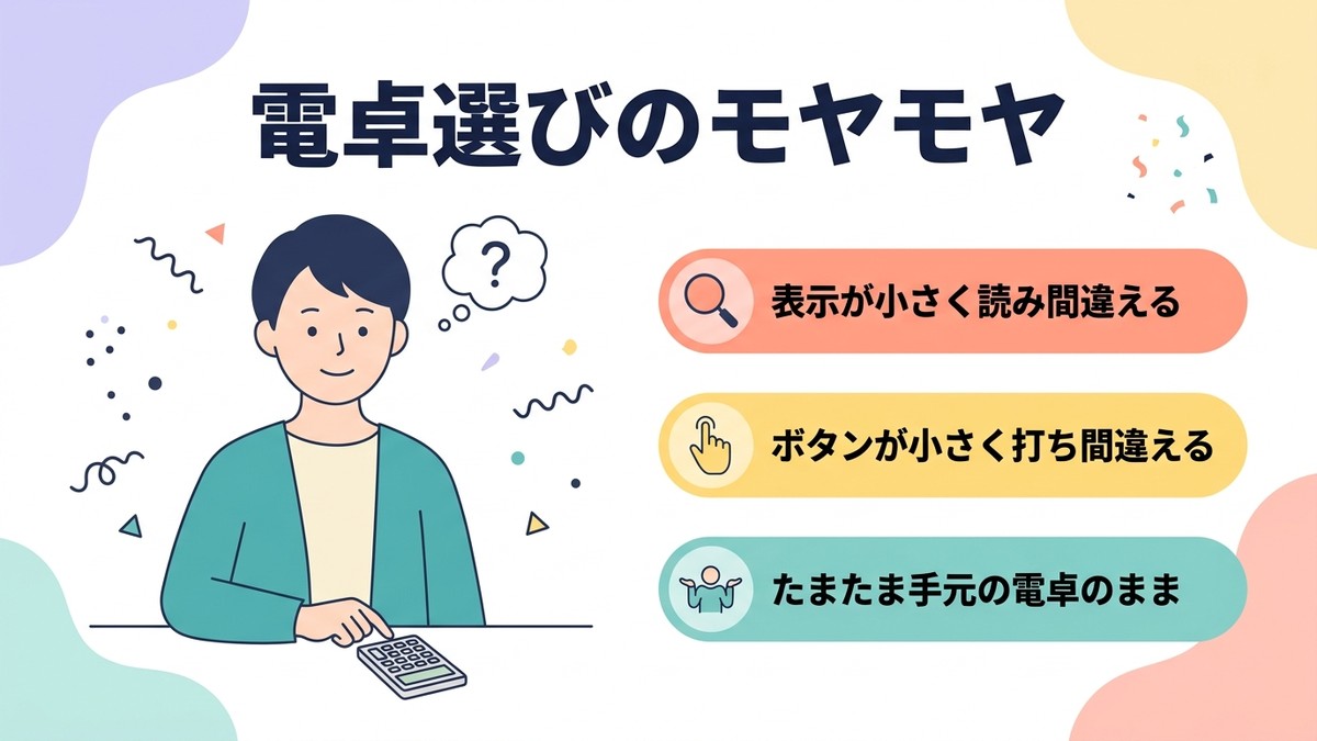 電卓選びでモヤモヤが続く3つの原因